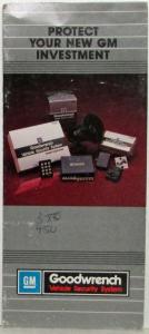 1987 GM Goodwrench Vehicle Security System Sales Folder