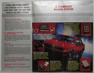 1987 GM Goodwrench Vehicle Security System Sales Folder