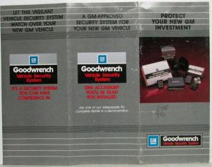 1987 GM Goodwrench Vehicle Security System Sales Folder