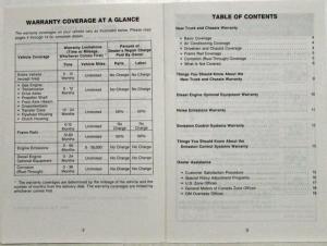 1987 GMC Truck Series 4 thru 7 Warranty and Assistance Information