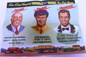 1952 Chevrolet Truck Sales Brochure Mailer Panel Pickup Stake COE Original