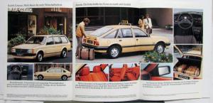 1982 Opel Taxi Kadett Limousine Ascona Rekord Senator Sales Tri-Folder GERMAN