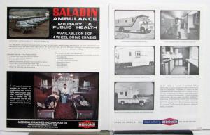1970s Medicoach Mobile Environmental Labortories Military Ambulance Sales Sheets