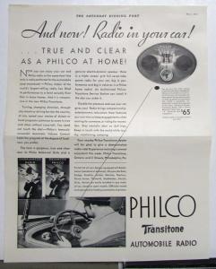 1931 Philco Transitone Automobile Radio Sales Sheet