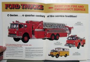 1981 Ford C F L LS Series Fire Trucks  Specifications Sales Brochure