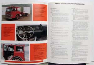 1980 Pierce Arrow 1000 2000 GPM Fire Pumper Fire Truck Specs Sales Folder