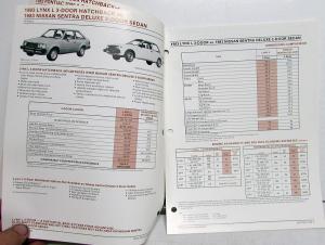 1983 Mercury Lynx vs Competition Dealer Sales Brochure Comparison Features