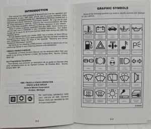 1987 GMC R 4x2 and V 4x4 Pickup Truck Owners Manual Gas & Diesel Engines