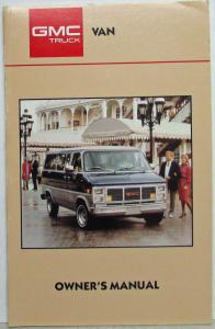 1987 GMC Van Owners Manual