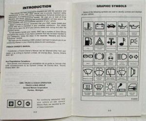 1987 GMC Van Owners Manual