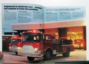 1979 Mack CF Fire Pumper Fire Truck Specifications Sales Brochure