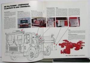 1979 Mack MF Fire Pumper Fire Truck Specifications Sales Brochure