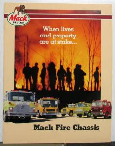 1985 Mack Fire Mid Liner Chassis Specifications Sales Brochure