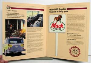 1985 Mack Fire Mid Liner Chassis Specifications Sales Brochure
