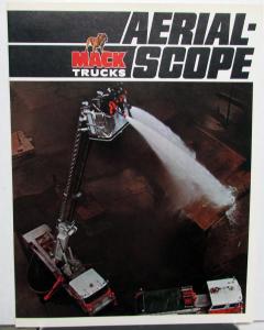 1978 Mack Aerialscope CF Fire Truck Specifications Sales Brochure