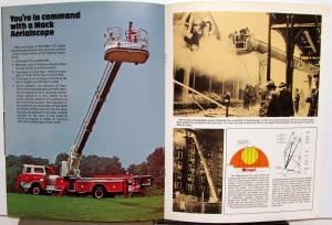 1978 Mack Aerialscope CF Fire Truck Specifications Sales Brochure