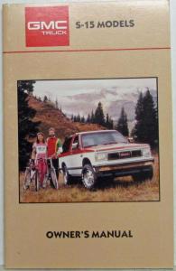 1987 GMC S-15 Truck Owners Manual