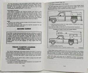 1987 GMC S-15 Truck Owners Manual