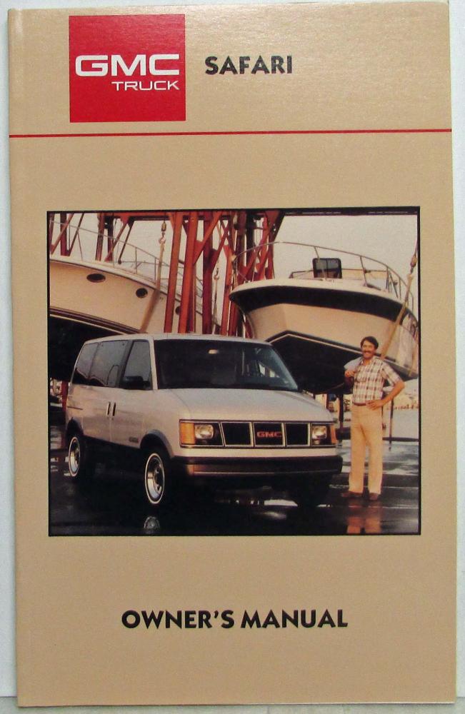 1987 GMC Truck Safari Van Owners Manual