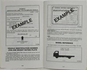 1987 GMC Forward 4000 Truck Owners Manual