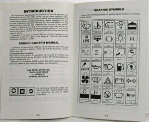 1987 GMC Forward 6000 7000 7000 HV Truck Owners Manual