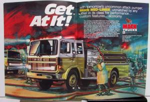 1981 Mack Mid Liner Fire Pumper Specifications Sales Brochure