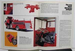 1983 Mack MB Series Fire Pumpers Specifications Sales Folder