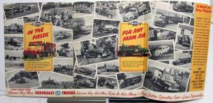 Original 1953 Chevrolet Truck Dealer Color Brochure Farm Pick-up Stake Platform