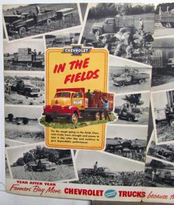 Original 1953 Chevrolet Truck Dealer Color Brochure Farm Pick-up Stake Platform