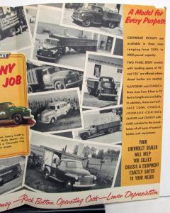 Original 1953 Chevrolet Truck Dealer Color Brochure Farm Pick-up Stake Platform