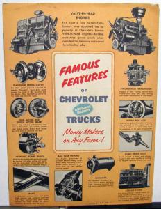 Original 1953 Chevrolet Truck Dealer Color Brochure Farm Pick-up Stake Platform