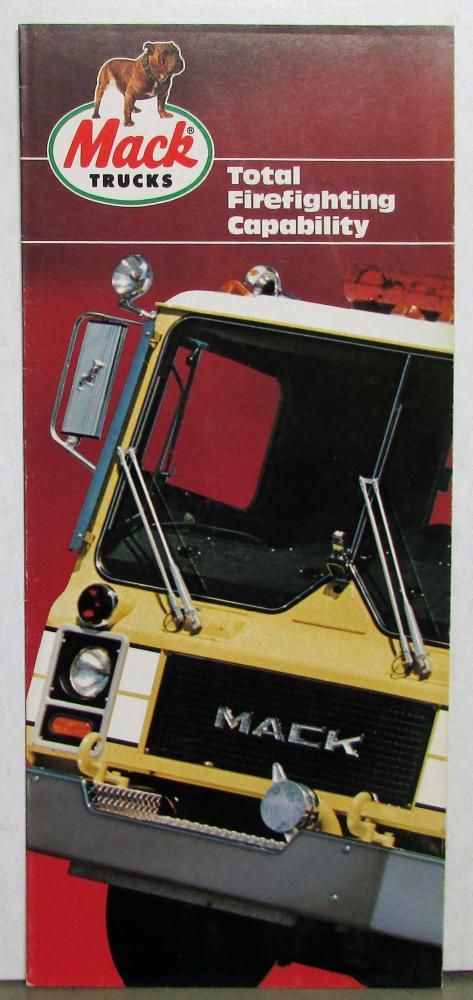 1983 Mack Trucks Total Firefighting Capability Model MC R MS CF Sales Brochure