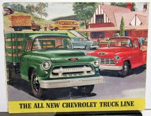 1955 Chevrolet Truck Pickup Stake Panel COE Fwd Control Bus Full Line Brochure