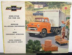 1955 Chevrolet Truck Pickup Stake Panel COE Fwd Control Bus Full Line Brochure
