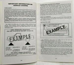 1988 GMC S-15 Truck Owners Manual