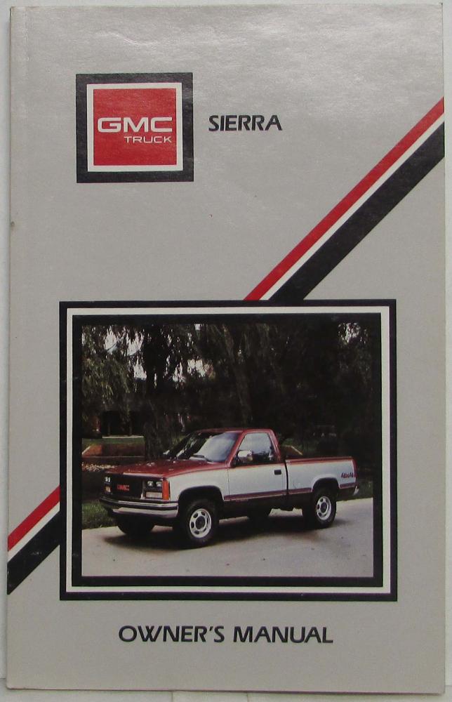 1988 GMC Sierra Pickup Truck Owners Manual