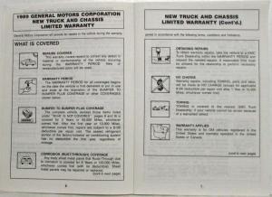 1989 GMC Truck and Chassis 1500-3500 Warranty and Owner Assistance Information
