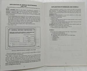 1989 GMC Medium Duty Truck Maintenance Schedule Booklet