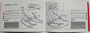 1989 General Motors Passenger Car and Light Truck Towing Instructions Manual