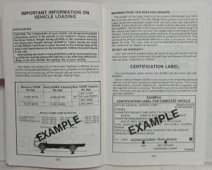 1989 GMC Truck W4 Medium Duty Steel Tilt Models Owners Manual Forward 4000