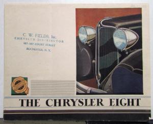 1931 Chrysler Eight ORIGINAL Sales Brochure Coupe Sedan Roadster