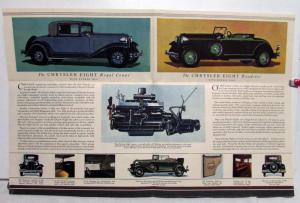 1931 Chrysler Eight ORIGINAL Sales Brochure Coupe Sedan Roadster