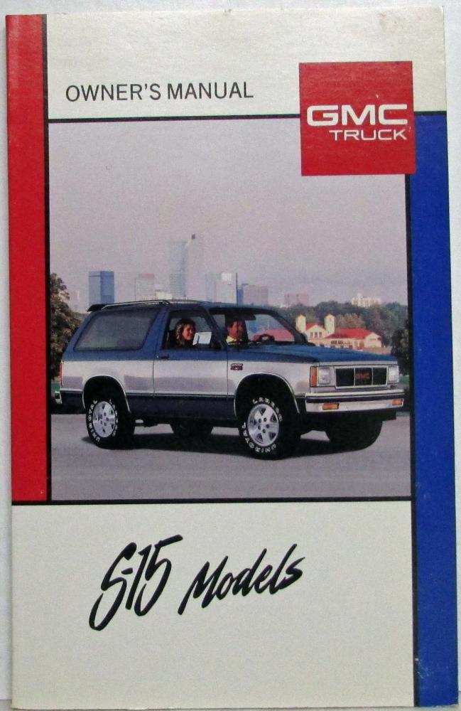 1989 GMC S-15 Truck Owners Manual