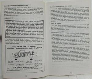1989 GMC S-15 Truck Owners Manual