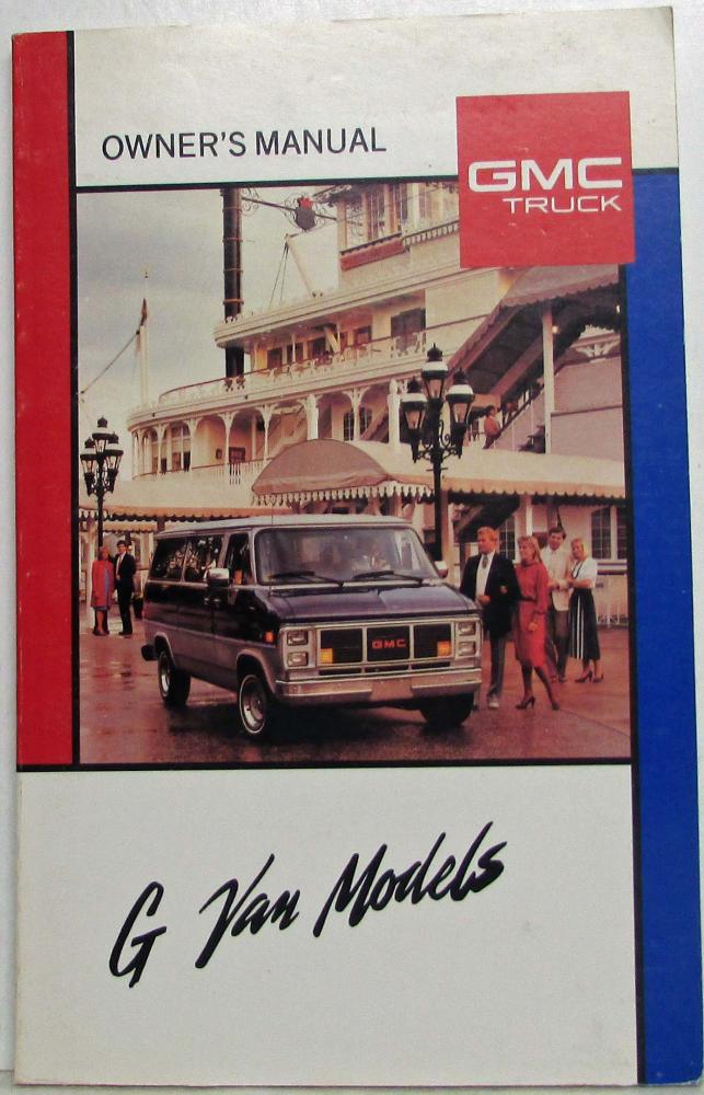 1989 GMC Truck G Van Models Owners Manual