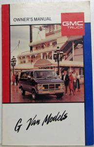 1989 GMC Truck G Van Models Owners Manual