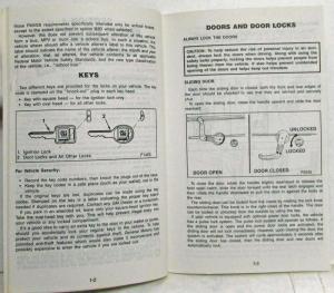 1989 GMC Truck G Van Models Owners Manual