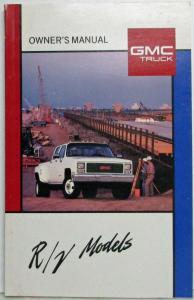 1989 GMC R/V Pickup Truck Owners Manual 4x2 and 4x4