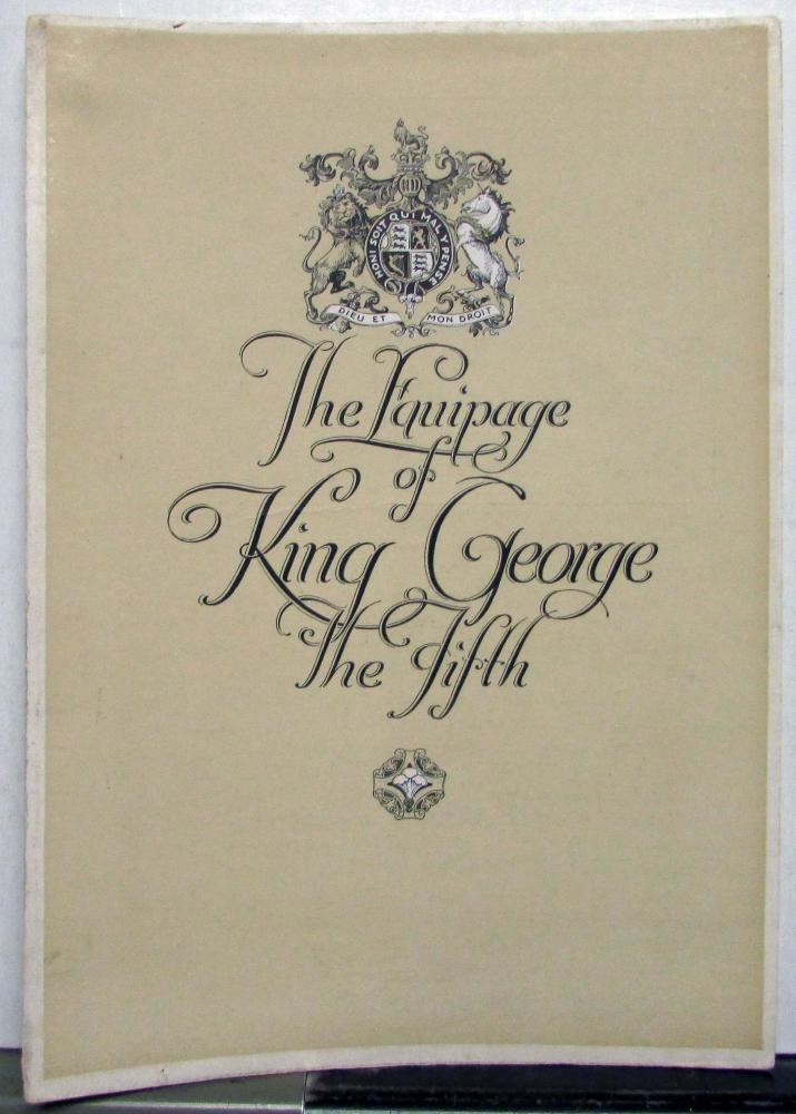 1925 Overland Kings Knight Willys Six Equipage King George 5th Sales Tri-Folder