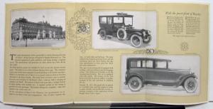 1925 Overland Kings Knight Willys Six Equipage King George 5th Sales Tri-Folder